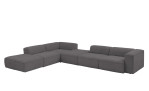 Basis-Ecksofa plano|FORM Toronto, in der Farbausführung Anthrazit, Schrägansicht