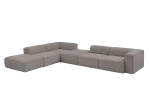 Basis-Ecksofa plano|FORM Toronto, in der Farbausführung Grey, Schrägansicht