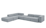 Basis-Ecksofa plano|FORM Toronto, in der Farbausführung Ice, Schrägansicht