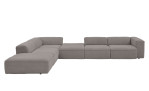 Basis-Ecksofa plano|FORM Toronto, in der Farbausführung Grey, Frontansicht