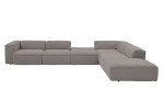Basis-Ecksofa plano|FORM Toronto, in der Farbausführung Grey, Frontansicht