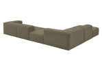 Basis-Ecksofa plano|FORM Toronto, in der Farbausführung Olive, Rückansicht