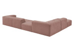 Basis-Ecksofa plano|FORM Toronto, in der Farbausführung Rose, Rückansicht