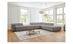 Basis-Ecksofa plano|FORM Toronto, in der Farbausführung Grey,  in einem Raum stehend, Frontansicht