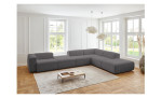 Basis-Ecksofa plano|FORM Toronto, in der Farbausführung Anthrazit, in einem Raum stehend