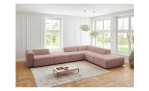 Basis-Ecksofa plano|FORM Toronto, in der Farbausführung Rose, in einem Raum stehend
