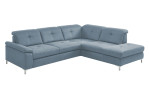 Komfort-Ecksofa plano|FORM Marbella, in der Farbausführung Ice, Schrägansicht
