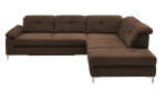 Komfort-Ecksofa plano|FORM Marbella, in der Farbausführung Braun, Frontansicht