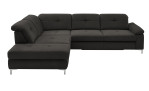 Komfort-Ecksofa plano|FORM Marbella, in der Farbausführung Anthrazit, Frontansicht
