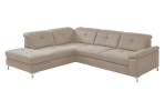 Basis-Ecksofa plano|FORM Marbella, in der Farbausführung Natur, Schrägansicht