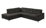 Basis-Ecksofa plano|FORM Marbella, in der Farbausführung Anthrazit, Schrägansicht