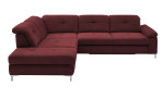 Basis-Ecksofa plano|FORM Marbella, in der Farbausführung Wine, Frontansicht