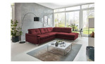 Basis-Ecksofa plano|FORM Marbella, in der Farbausführung Wine, in einem Raum stehend