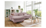 Basis-Wohnlandschaft plano|FORM Marbella, in der Farbausführung Rose, in einem Raum stehend