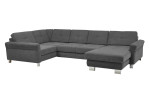 Basis-Wohnlandschaft plano|FORM Izmir, in der Farbausführung Grey, Schrägansicht