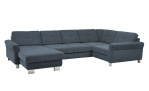 Basis-Wohnlandschaft plano|FORM Izmir, in der Farbausführung Blue, Schrägansicht