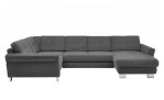 Basis-Wohnlandschaft plano|FORM Izmir, in der Farbausführung Grey, Frontansicht