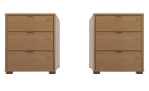 Nachtkommoden-Paar Cassina in Erle Teilmassiv.