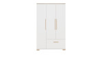 Kleiderschrank Enie in Off White mit einer Absetzung in Eiche Montana