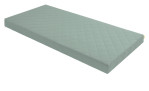 Kaltschaummatratze 90 x 190 cm in einem Bezug in Pastellgrün
