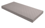 Kaltschaummatratze 90 x 200 cm H2 im Baumwollbezug in Taupe.