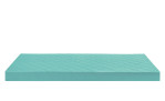 Kaltschaummatratze 90 x 200 cm H2 im Baumwollbezug in Türkis.