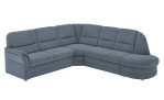 Komfort-Wohnlandschaft plano|FORM Easyplan Q+, in der Farbausführung Blue, Schrägansicht