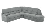 Komfort-Wohnlandschaft plano|FORM Easyplan Q+, in der Farbausführung Grey, Schrägansicht