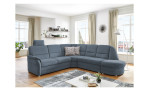 Komfort-Wohnlandschaft plano|FORM Easyplan Q+, in der Farbausführung Blue, in einem Raum stehend