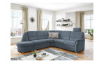 Komfort-Wohnlandschaft plano|FORM Easyplan Q+, in der Farbausführung Blue, in einem Raum stehend