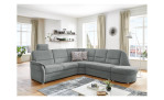 Komfort-Wohnlandschaft plano|FORM Easyplan Q+, in der Farbausführung Grey, in einem Raum stehend