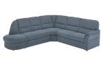 Basis-Wohnlandschaft plano|FORM Easyplan Q+, in der Farbausführung Blue, Schrägansicht