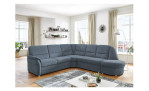 Basis-Wohnlandschaft plano|FORM Easyplan Q+, in der Farbausführung Blue, in einem Raum stehend
