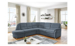 Basis-Wohnlandschaft plano|FORM Easyplan Q+, in der Farbausführung Blue, in einem Raum stehend