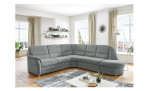 Basis-Wohnlandschaft plano|FORM Easyplan Q+, in der Farbausführung Grey, in einem Raum stehend