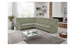 Basis-Ecksofa plano|FORM Favorit, in der Farbausführung Lind, in einem Raum stehend