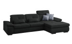 Komfort-Ecksofa plano|FORM Athen, in der Farbausführung Schwarz