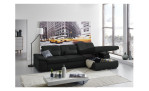 Komfort-Ecksofa plano|FORM Athen, in der Farbausführung Schwarz, in einem Raum stehend mit dem Bettkasten im Canape