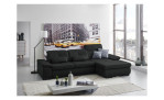Komfort-Ecksofa plano|FORM Athen, in der Farbausführung Schwarz, in einem Raum stehend