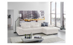 Komfort-Ecksofa plano|FORM Athen, in der Farbausführung White, in einem Raum stehend