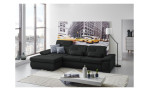 Komfort-Ecksofa plano|FORM Athen, in der Farbausführung Schwarz, in einem Raum stehend
