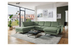 Komfort-Wohnlandschaft plano|FORM Wien, in der Farbausführung Mint, ohne Kissen und Kopfteil