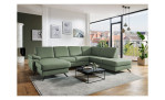 Komfort-Wohnlandschaft plano|FORM Wien, in der Farbausführung Mint, ohne Kissen und Kopfteil