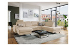 Komfort-Wohnlandschaft plano|FORM Wien, in der Farbausführung Beige, in einem Raum stehend