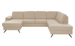 Basis-Wohnlandschaft plano|FORM Wien, in der Farbausführung Beige, Frontansicht