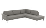Komfort-Ecksofa plano|FORM Formello, in der Farbausführung Grau, Schrägansicht