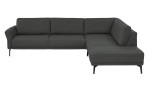 Komfort-Ecksofa plano|FORM Formello, in der Farbausführung Anthrazit, Frontansicht