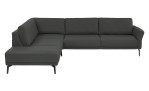 Komfort-Ecksofa plano|FORM Formello, in der Farbausführung Anthrazit, Frontansicht