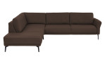 Komfort-Ecksofa plano|FORM Formello, in der Farbausführung Braun, Frontansicht