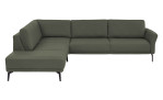 Komfort-Ecksofa plano|FORM Formello, in der Farbausführung Grün, Frontansicht